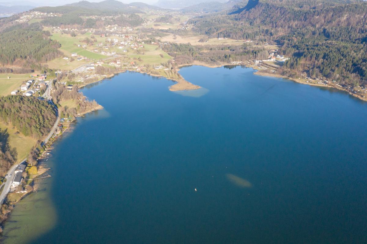 Drohnenaufnahme Keutschacher See