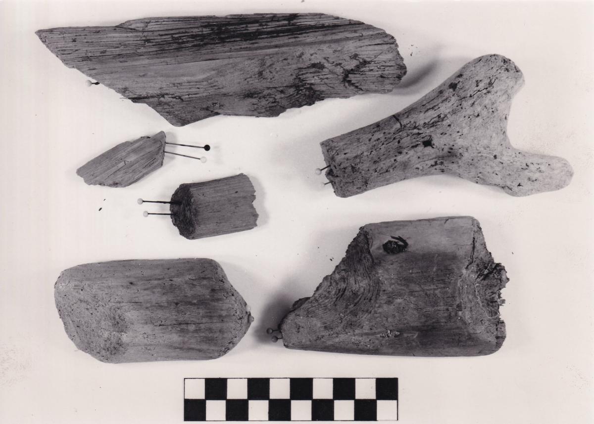 Foto von Holzfragmenten